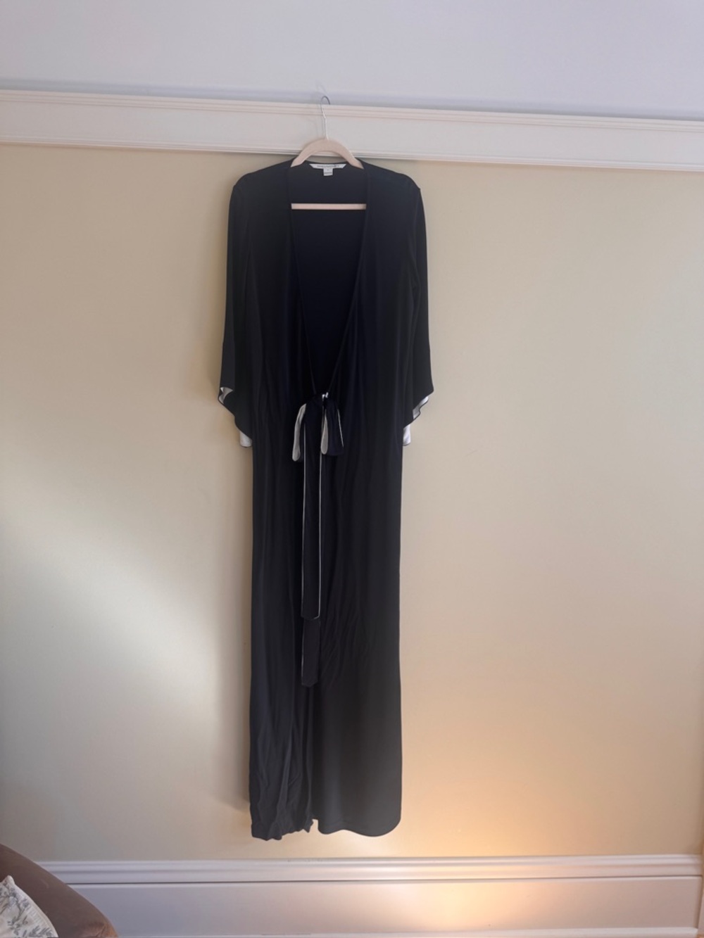 Diane von Furstenberg DVF Black Maxi Wrap Dress